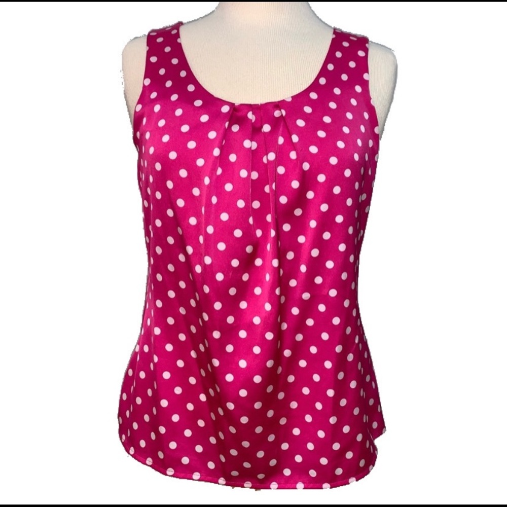 💛Polka Dot Pink tank